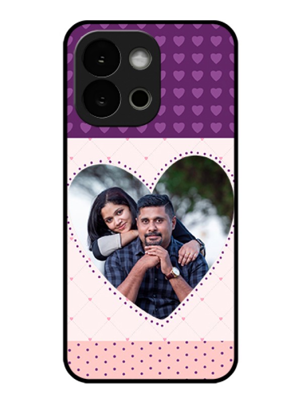 Custom OnePlus 13s 5G Custom Glass Phone Case - Violet Love Dots Design