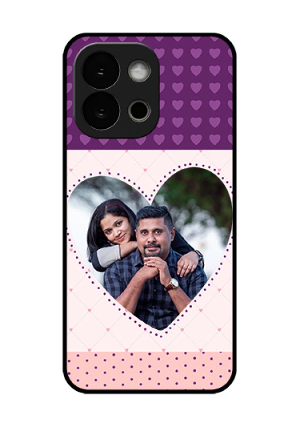 OnePlus 13s 5G Custom Glass Phone Case - Violet Love Dots Design
