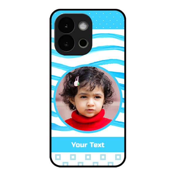 OnePlus 13s 5G Custom Glass Phone Case - Simple Blue Case Design OnePlus 13s 5G Custom Glass Phone Case - Simple Blue Case Design