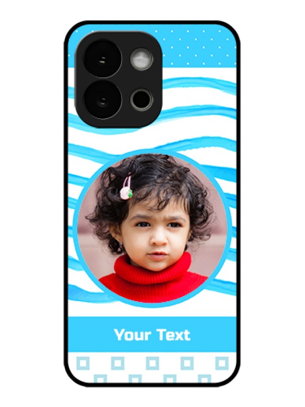 Custom OnePlus 13s 5G Custom Glass Phone Case - Simple Blue Case Design