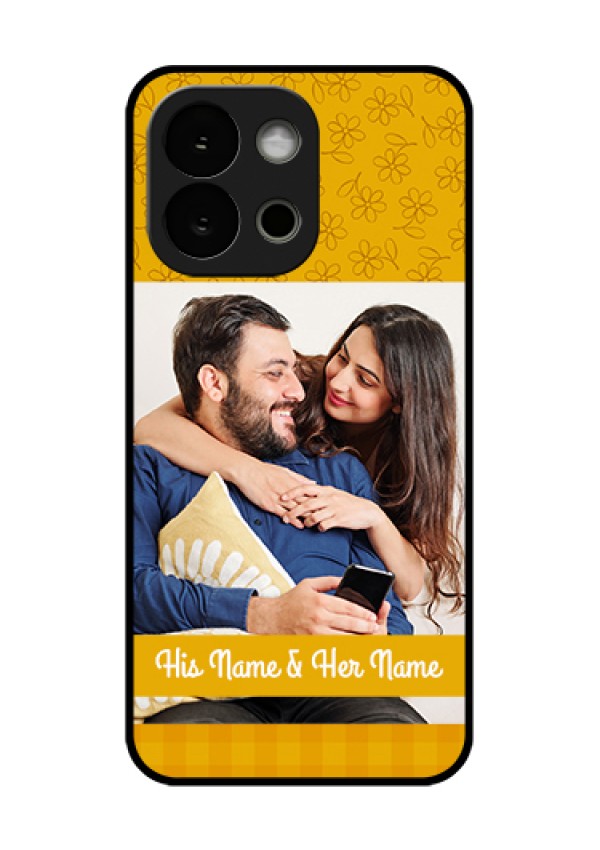 OnePlus 13s 5G Custom Glass Phone Case - Yellow Floral Design