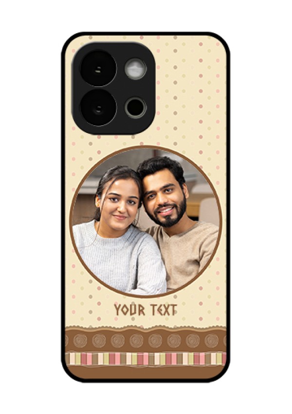 OnePlus 13s 5G Custom Glass Phone Case - Brown Dotted Mobile Case Design