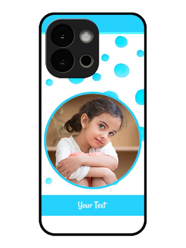 Custom OnePlus 13s 5G Custom Glass Phone Case - Blue Bubbles Pattern Design