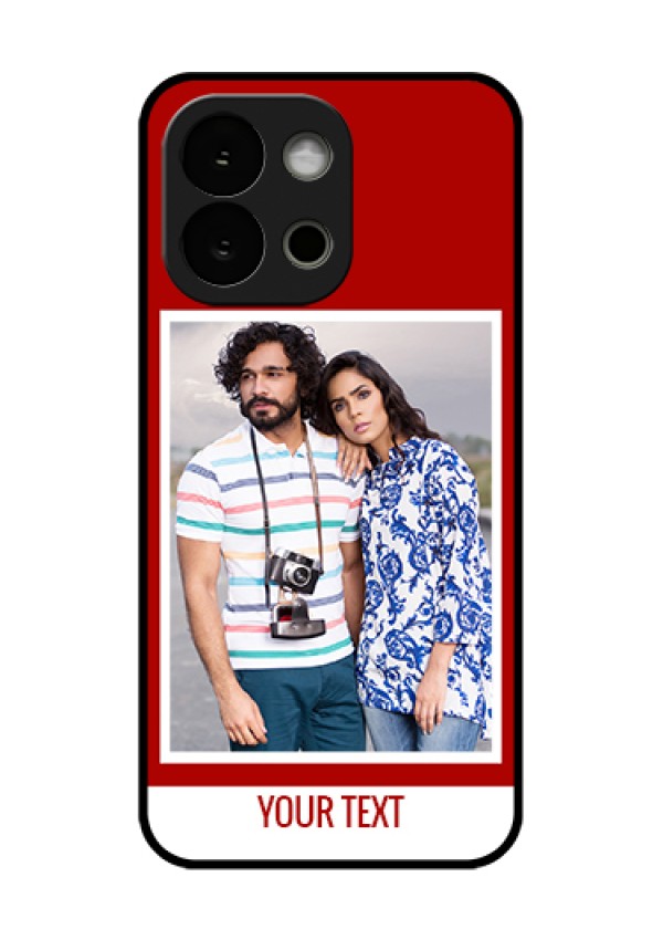 OnePlus 13s 5G Custom Glass Phone Case - Red Color Design