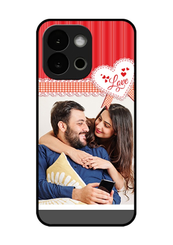 OnePlus 13s 5G Custom Glass Phone Case - Red Love Pattern Design