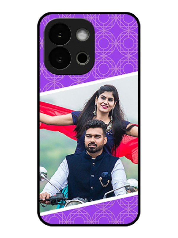 Custom OnePlus 13s 5G Custom Glass Phone Case - Violet Color Pattern Design