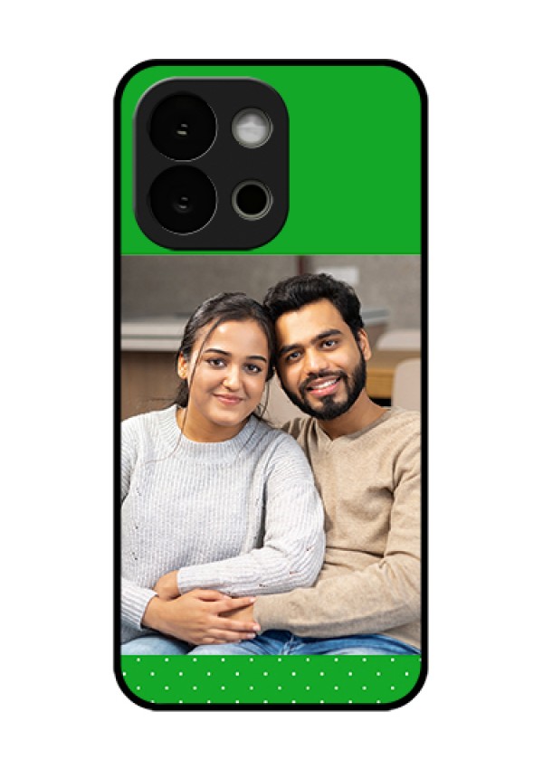 OnePlus 13s 5G Custom Glass Phone Case - Green Pattern Design