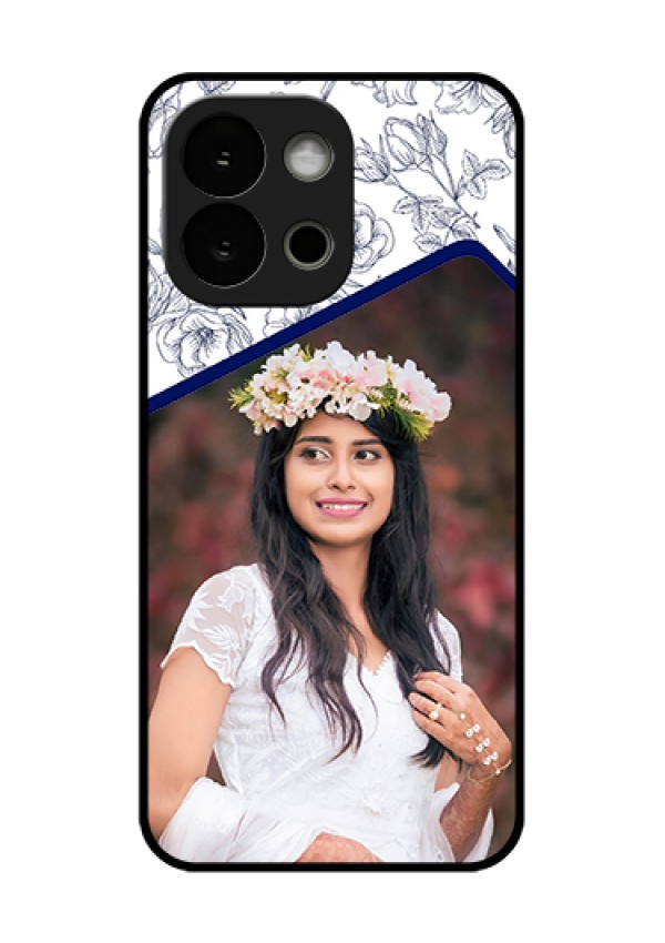 OnePlus 13s 5G Custom Glass Phone Case - Classy Floral Design