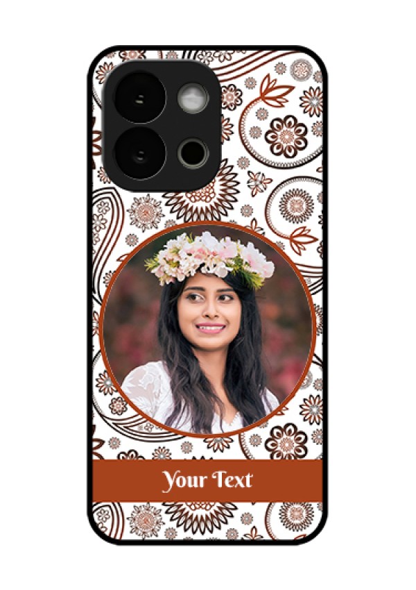 OnePlus 13s 5G Custom Glass Phone Case - Abstract Flower Design