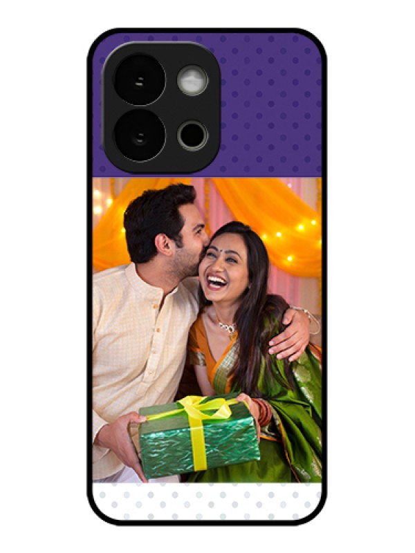 Custom OnePlus 13s 5G Custom Glass Phone Case - Violet Colored Pattern Design