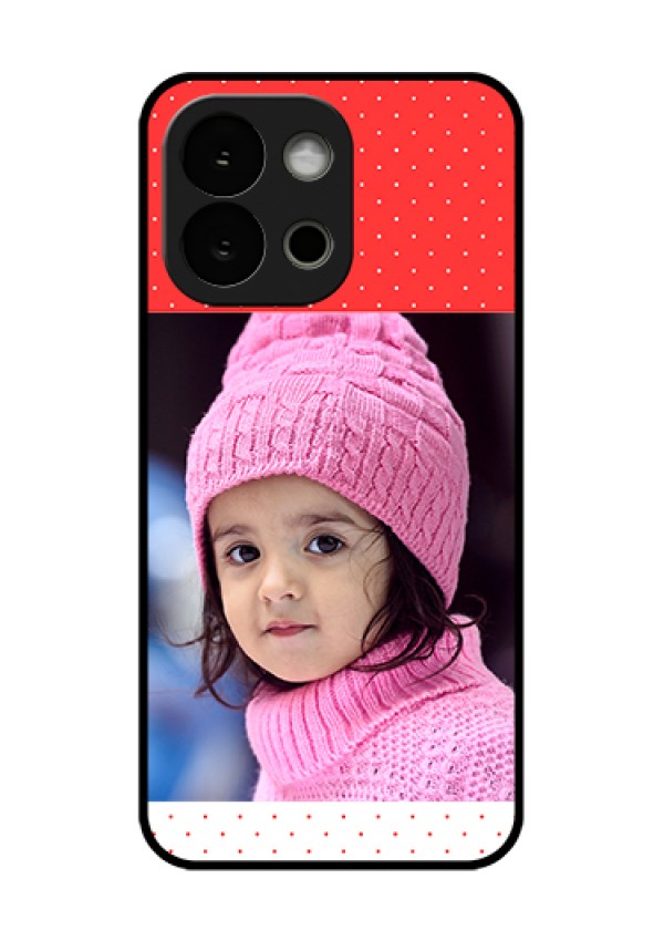 OnePlus 13s 5G Custom Glass Phone Case - Red Pattern Design