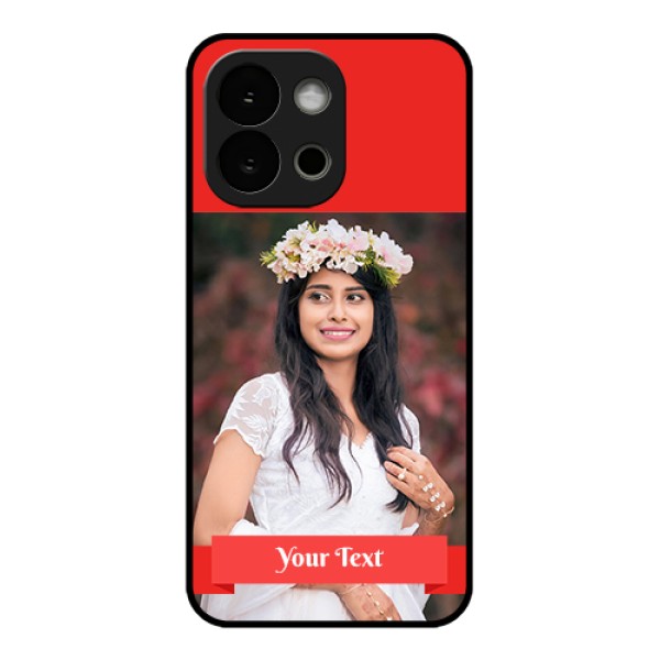 OnePlus 13s 5G Custom Glass Phone Case - Simple Red Color Design