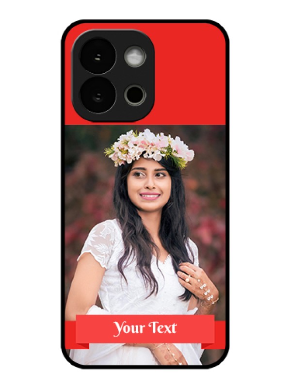 Custom OnePlus 13s 5G Custom Glass Phone Case - Simple Red Color Design