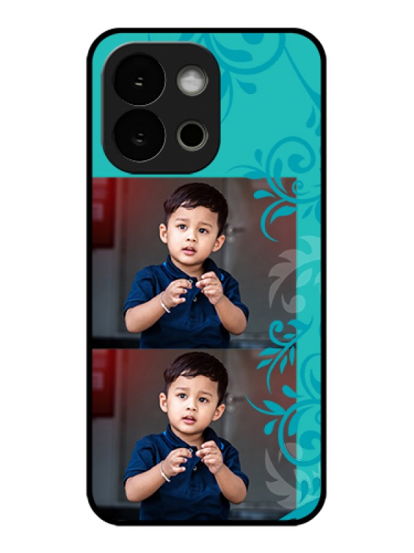 Custom OnePlus 13s 5G Custom Glass Phone Case - With Photo And Green Floral Design