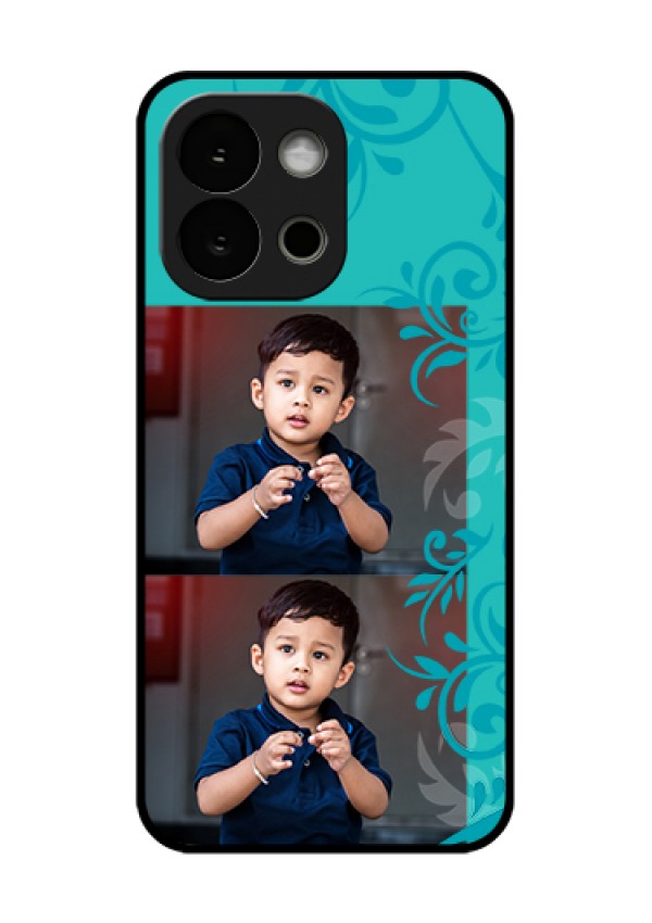 OnePlus 13s 5G Custom Glass Phone Case - With Photo And Green Floral Design