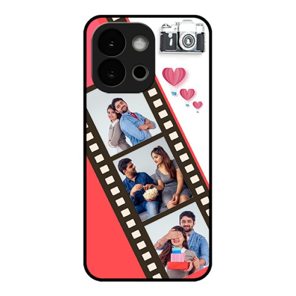 OnePlus 13s 5G Custom Glass Phone Case - 3 Image Holder With Film Reel OnePlus 13s 5G Custom Glass Phone Case - 3 Image Holder With Film Reel