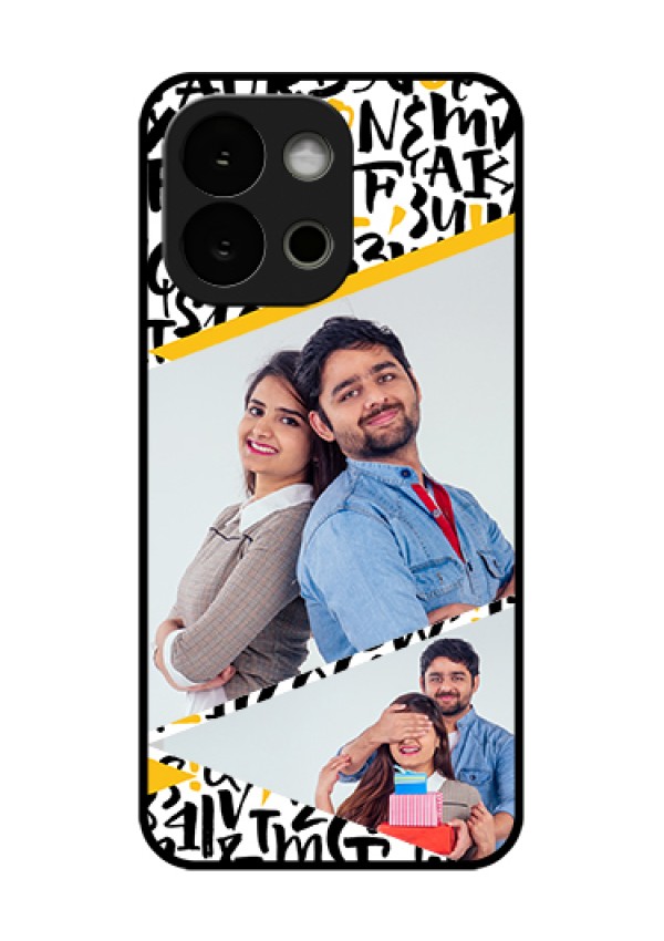 OnePlus 13s 5G Custom Glass Phone Case - Letters Pattern Design