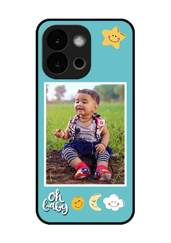 OnePlus 13s 5G Custom Glass Phone Case - Smiley Kids Stars Design