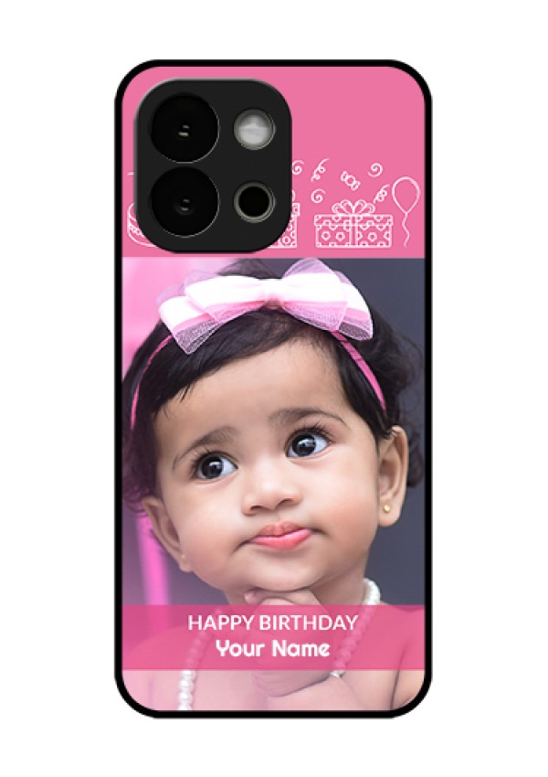 OnePlus 13s 5G Custom Glass Phone Case - With Birthday Line Art Design