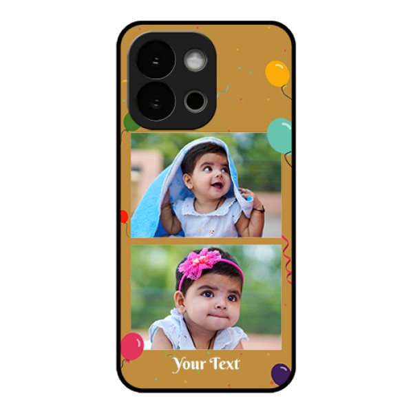 OnePlus 13s 5G Custom Glass Phone Case - Image Holder With Birthday Celebrations Design OnePlus 13s 5G Custom Glass Phone Case - Image Holder With Birthday Celebrations Design