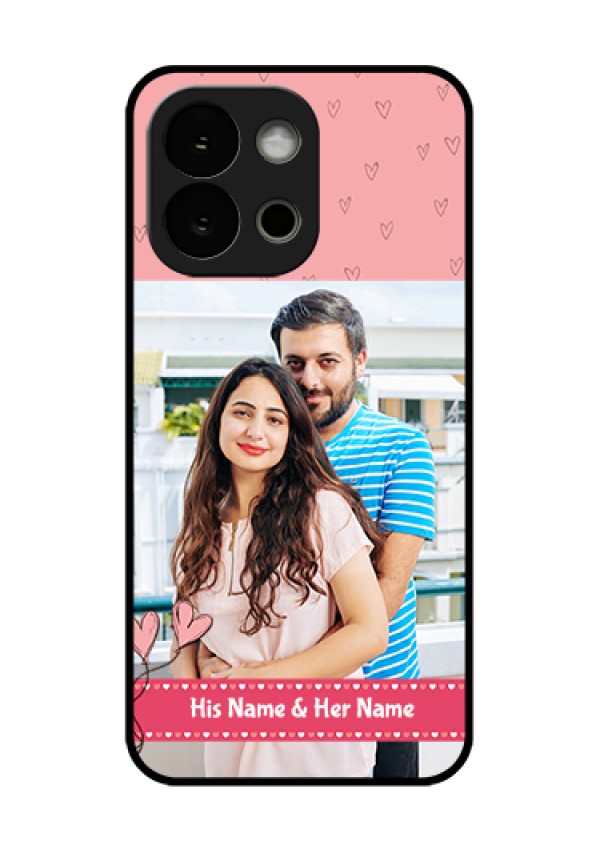 OnePlus 13s 5G Custom Glass Phone Case - Love Design Peach Color