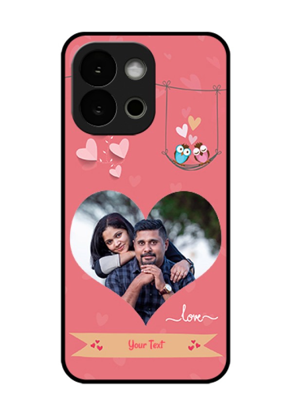 OnePlus 13s 5G Custom Glass Phone Case - Peach Color Love Design