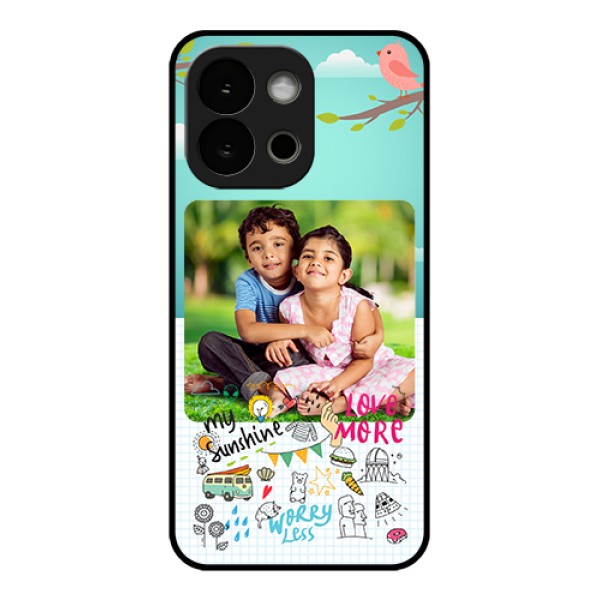 OnePlus 13s 5G Custom Glass Phone Case - Doodle Love Design