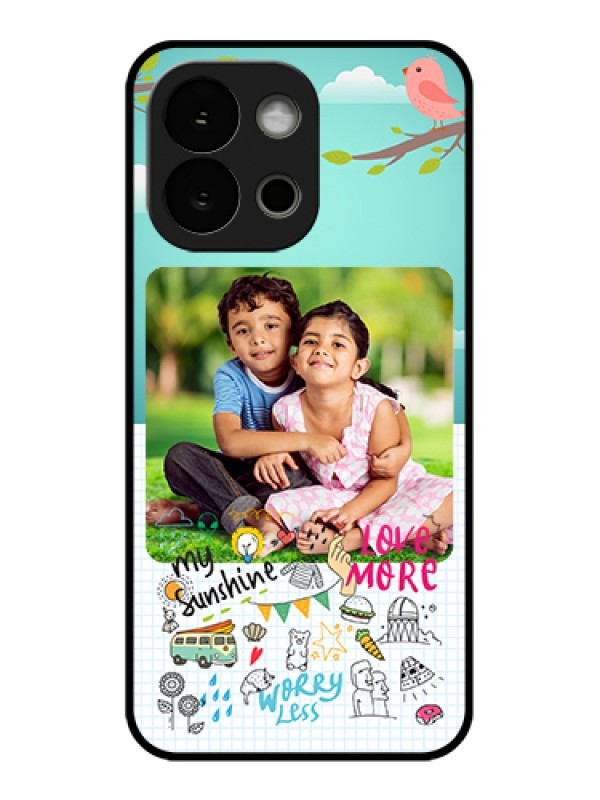 Custom OnePlus 13s 5G Custom Glass Phone Case - Doodle Love Design