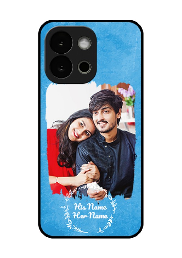 OnePlus 13s 5G Custom Glass Phone Case - Blue Color Vintage Design