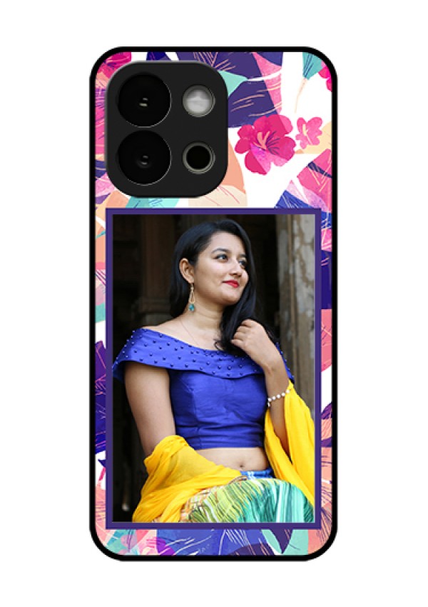 OnePlus 13s 5G Custom Glass Phone Case - Abstract Floral Design