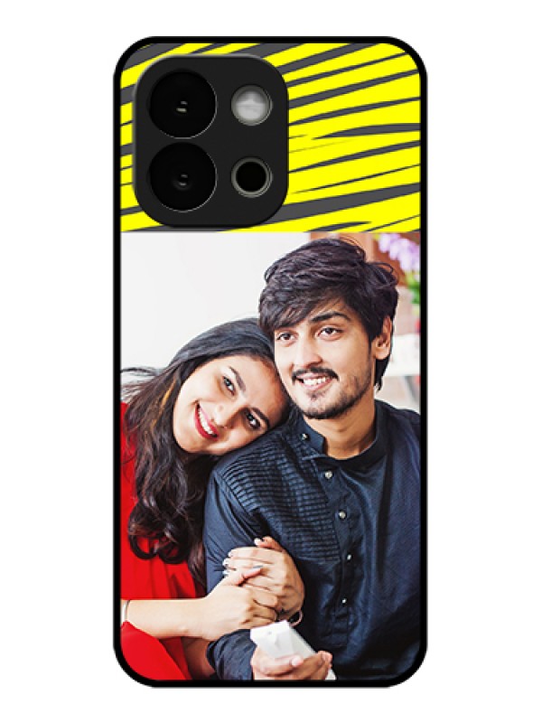 Custom OnePlus 13s 5G Custom Glass Phone Case - Yellow Abstract Design