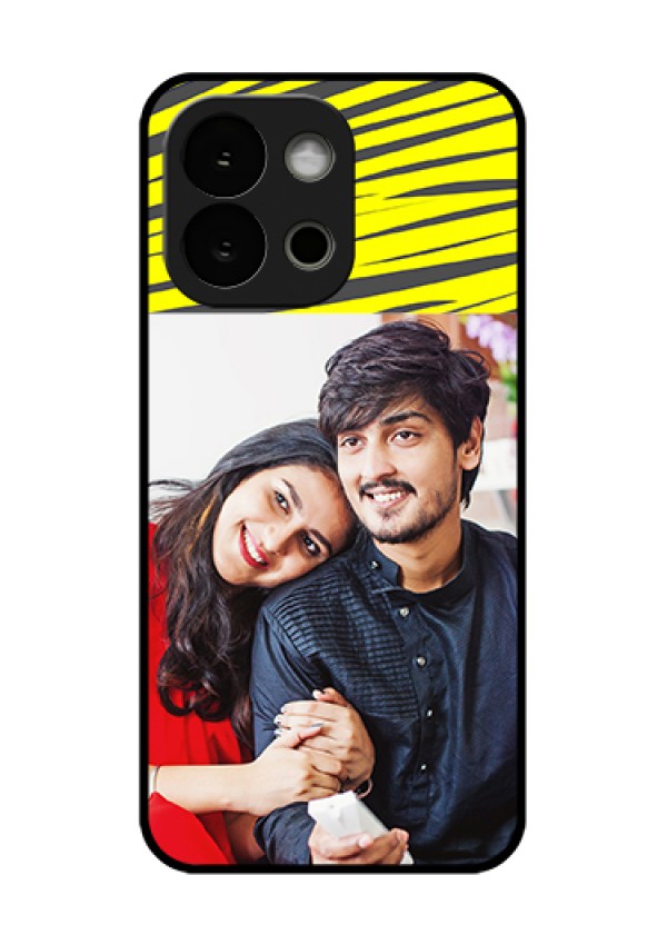 OnePlus 13s 5G Custom Glass Phone Case - Yellow Abstract Design