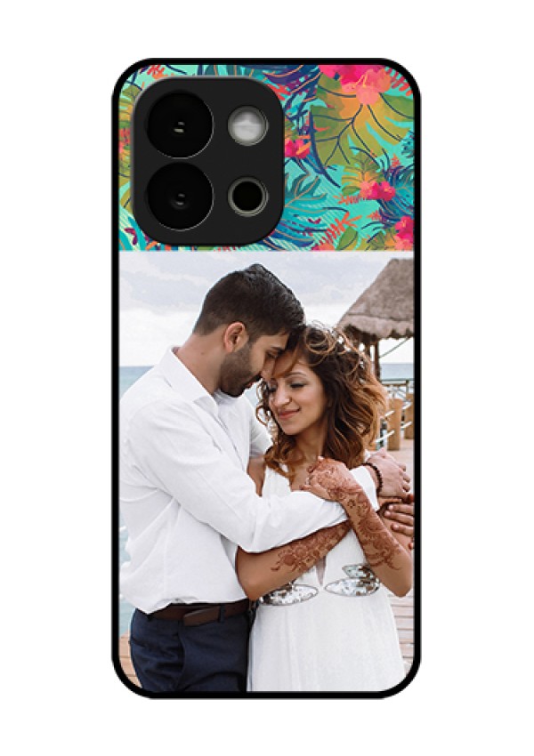 OnePlus 13s 5G Custom Glass Phone Case - Watercolor Floral Design