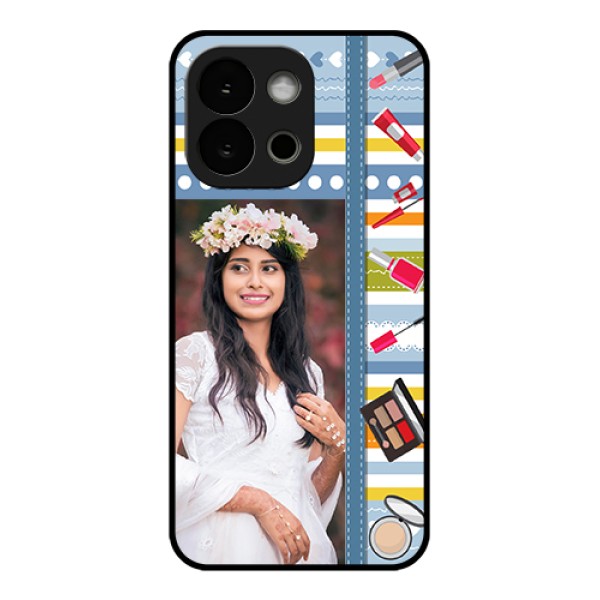 OnePlus 13s 5G Custom Glass Phone Case - Makeup Icons Design