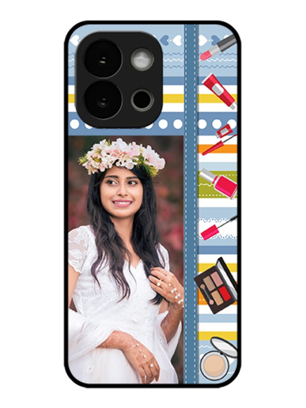 Custom OnePlus 13s 5G Custom Glass Phone Case - Makeup Icons Design