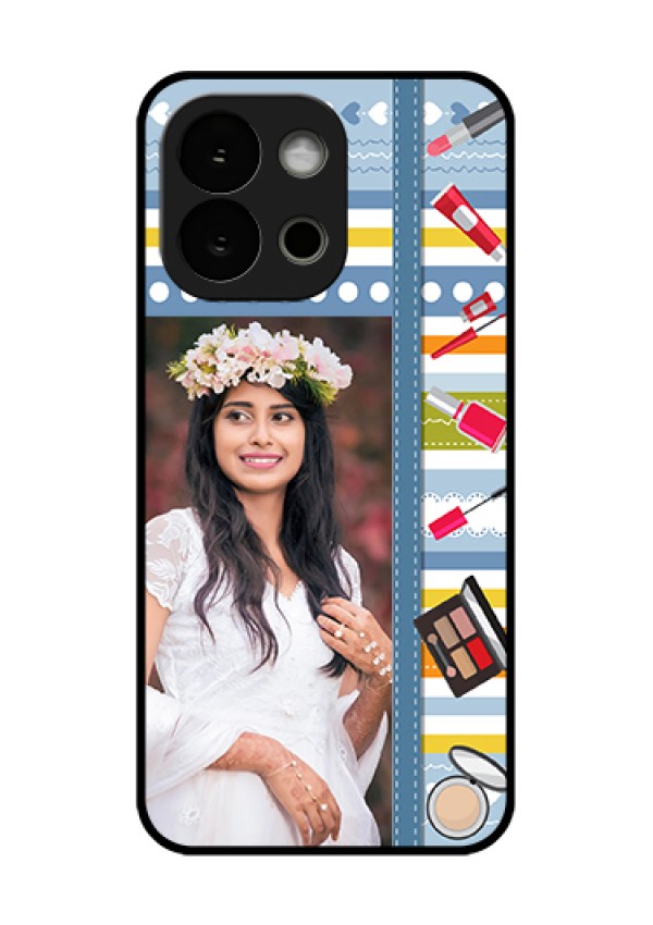 OnePlus 13s 5G Custom Glass Phone Case - Makeup Icons Design