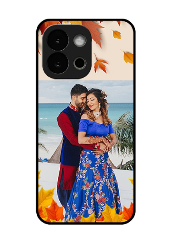 OnePlus 13s 5G Custom Glass Phone Case - Autumn Maple Leaves Design