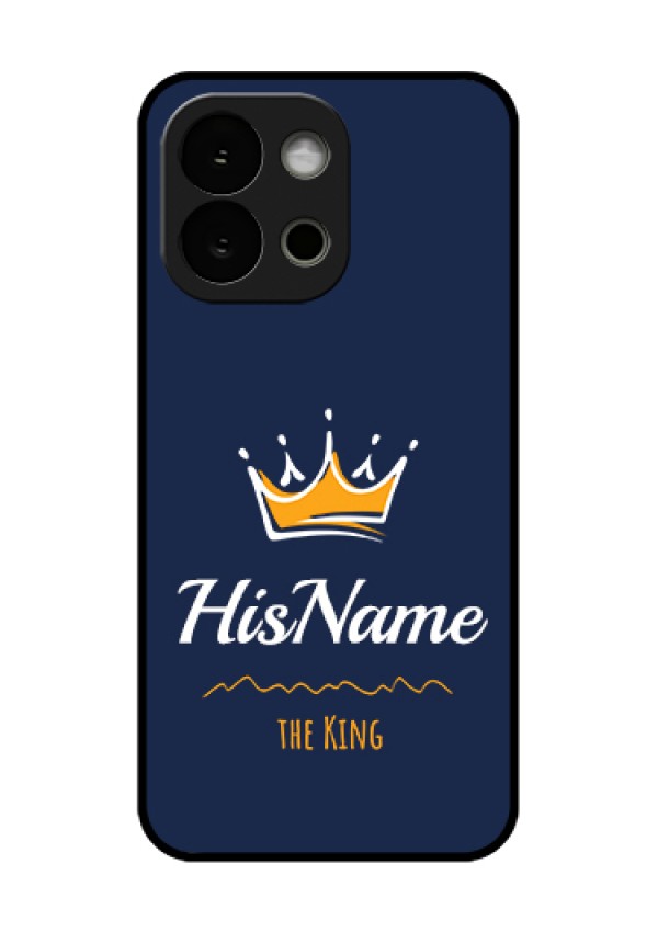 OnePlus 13s 5G Custom Glass Phone Case - King With Name Design