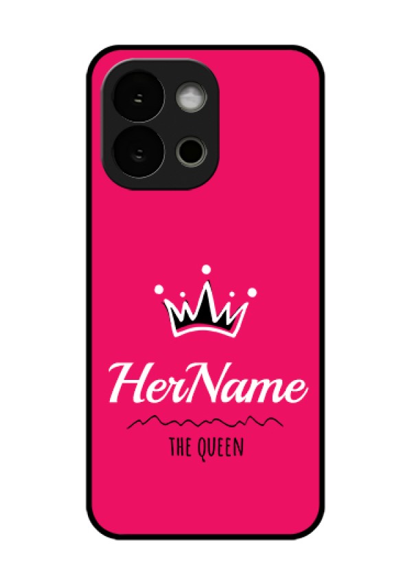 OnePlus 13s 5G Custom Glass Phone Case - Queen With Name Design