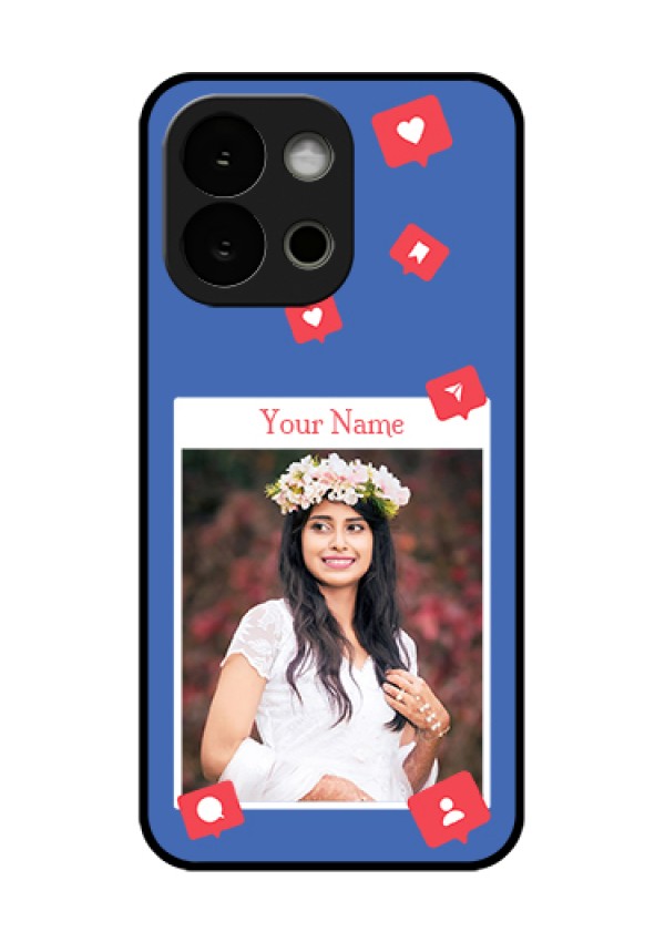 OnePlus 13s 5G Custom Glass Phone Case - Like Share And Comment Design
