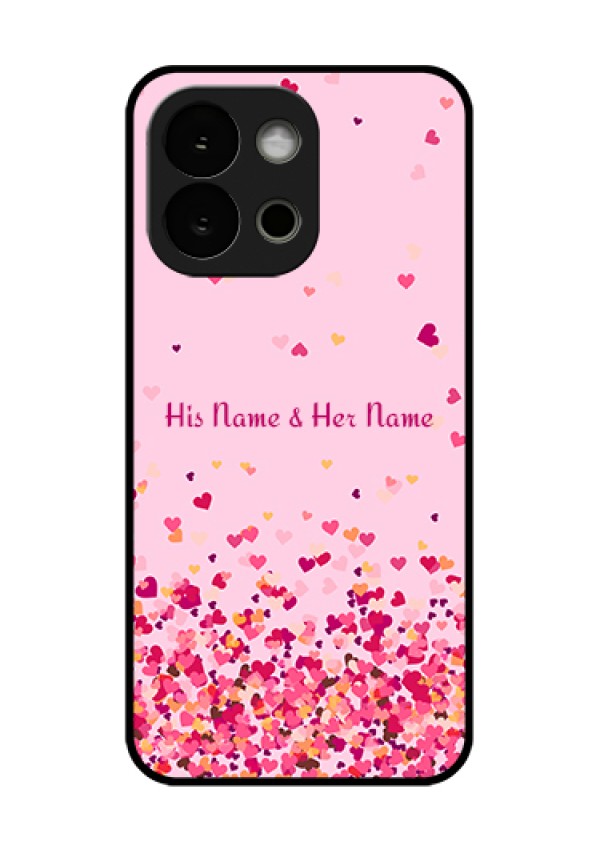 OnePlus 13s 5G Custom Glass Phone Case - Floating Hearts Design