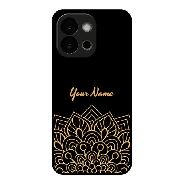 OnePlus 13s 5G Custom Glass Phone Case - Golden Mandala Design OnePlus 13s 5G Custom Glass Phone Case - Golden Mandala Design