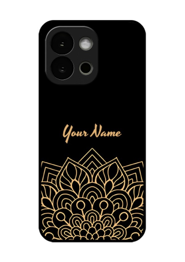 OnePlus 13s 5G Custom Glass Phone Case - Golden Mandala Design