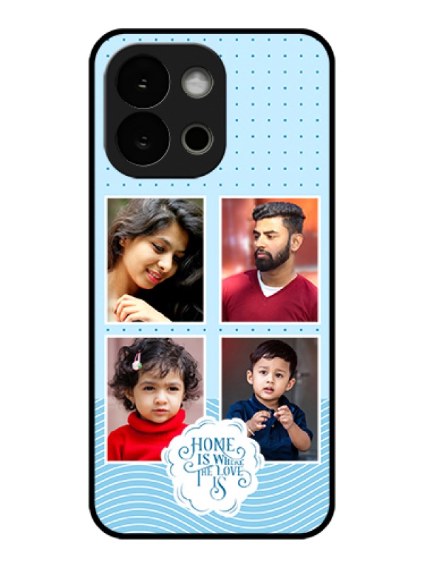 Custom OnePlus 13s 5G Custom Glass Phone Case - Cute Love Quote With 4 Pic Upload Design