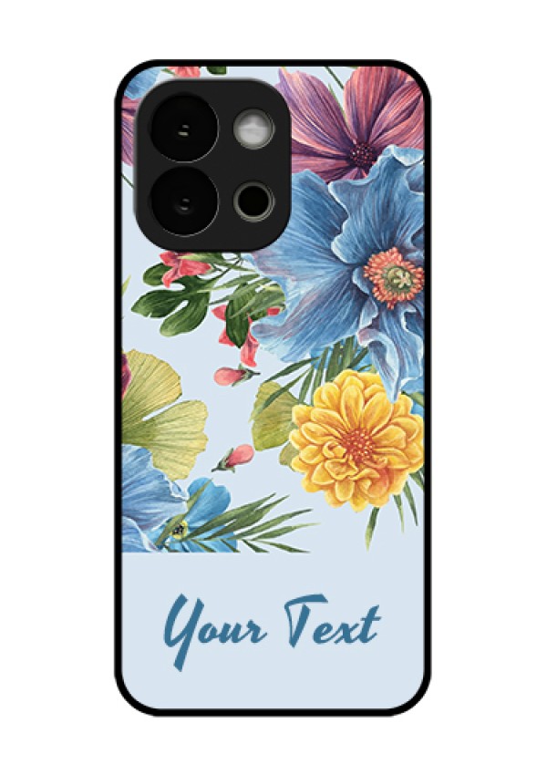 OnePlus 13s 5G Custom Glass Phone Case - Stunning Watercolored Flowers Painting Design