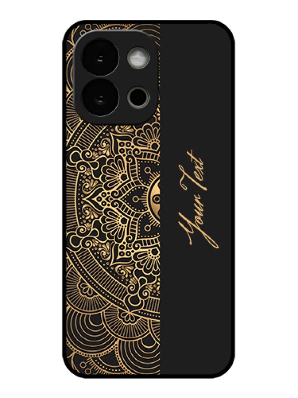 Custom OnePlus 13s 5G Custom Glass Phone Case - Mandala Art With Custom Text Design