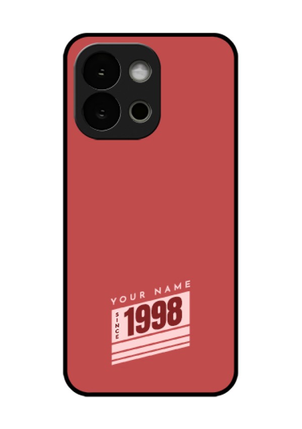 OnePlus 13s 5G Custom Glass Phone Case - Red Custom Year Of Birth Design