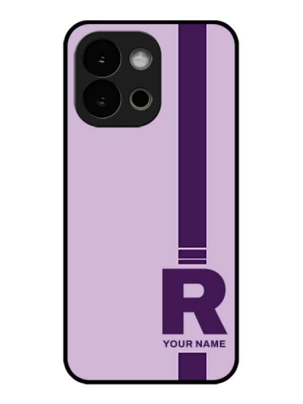 Custom OnePlus 13s 5G Custom Glass Phone Case - Simple Dual Tone Stripe With Name Design