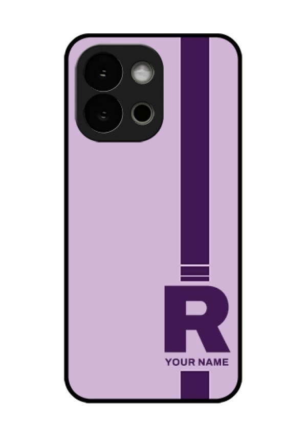 OnePlus 13s 5G Custom Glass Phone Case - Simple Dual Tone Stripe With Name Design