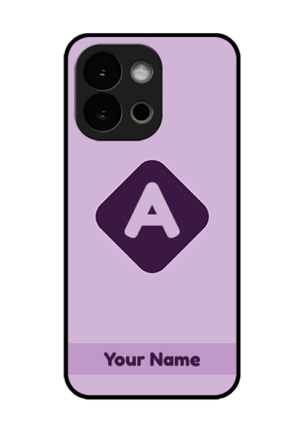 OnePlus 13s 5G Custom Glass Phone Case - Custom Letter In Curved Badge Design